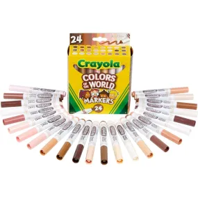 Crayola Colors of the World Permanent Markers (24 units) - Best Skin Tone Sets!