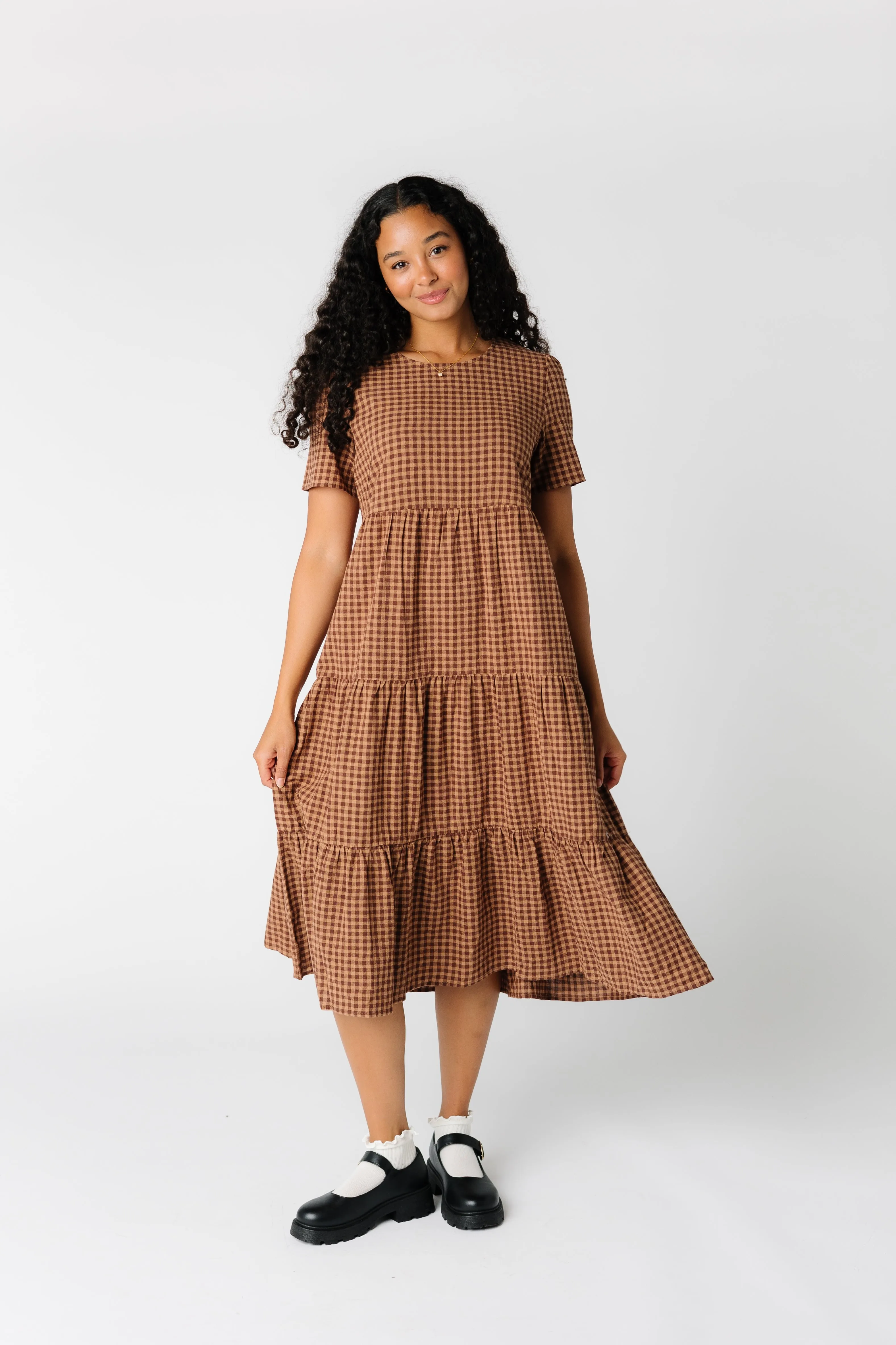 Dawn Gingham Tiered Dress