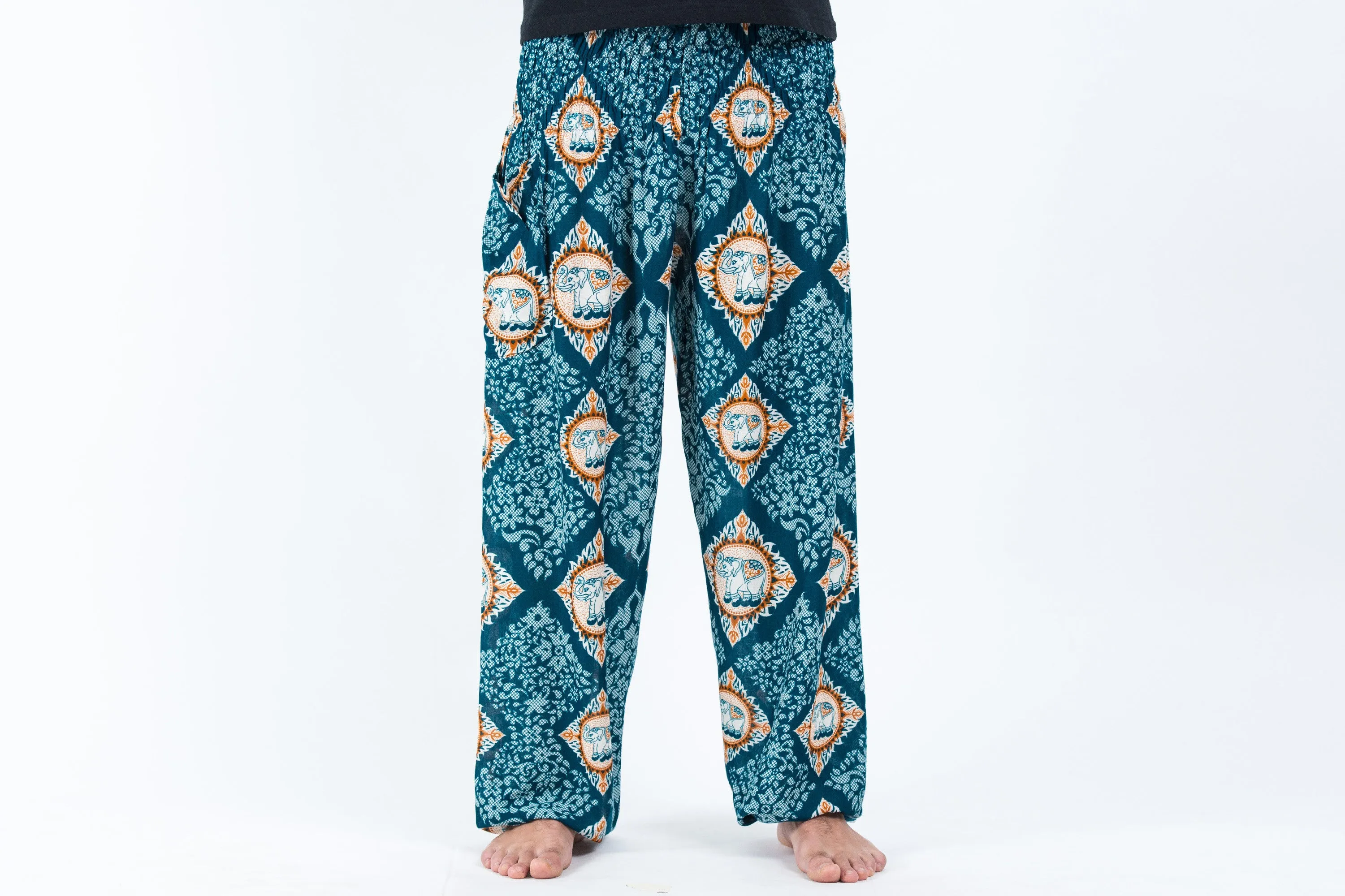 Diamond Elephant Men's Elephant Pants in Turquoise