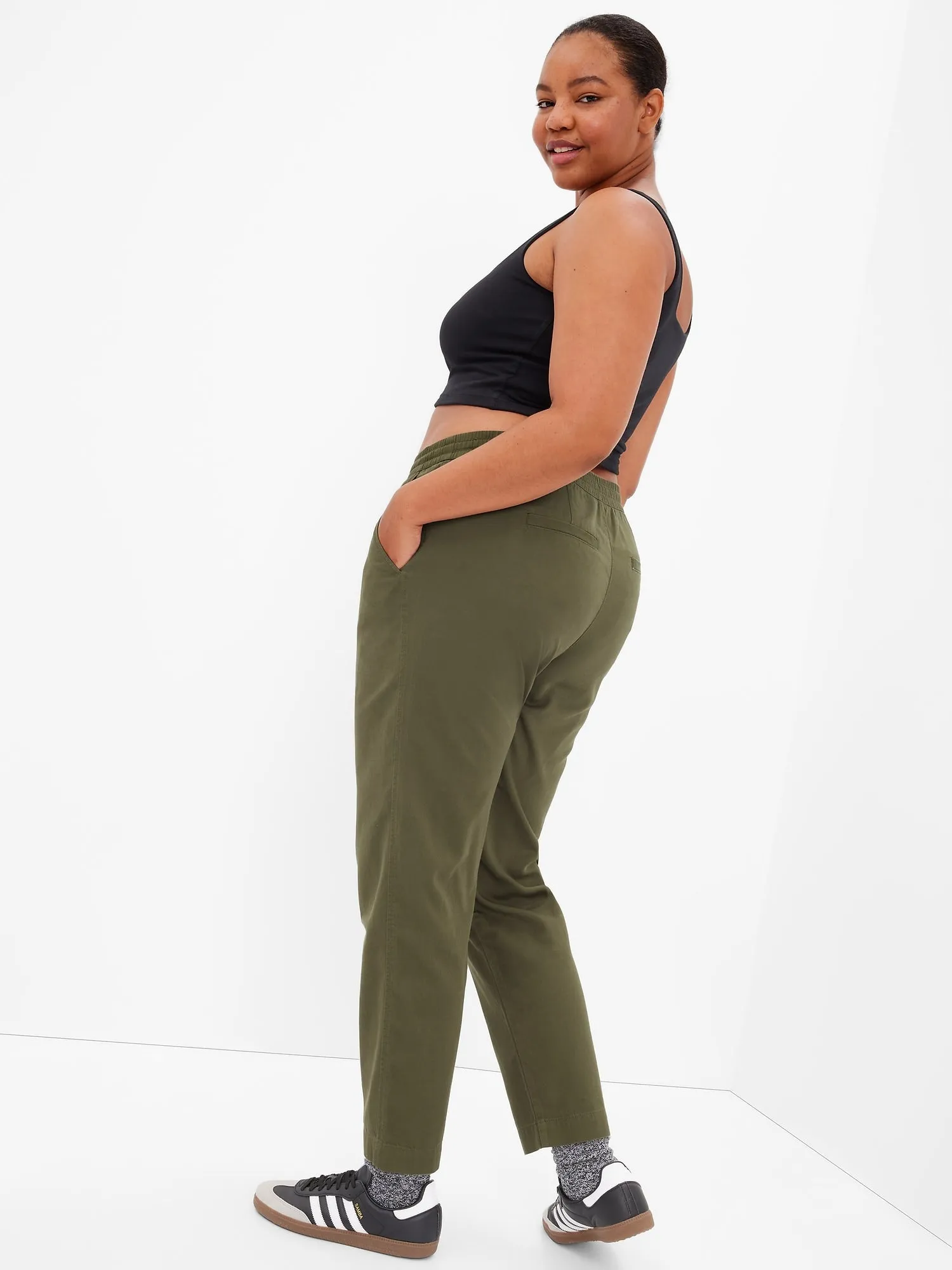 Easy Straight Pull-On Pants With Washwell