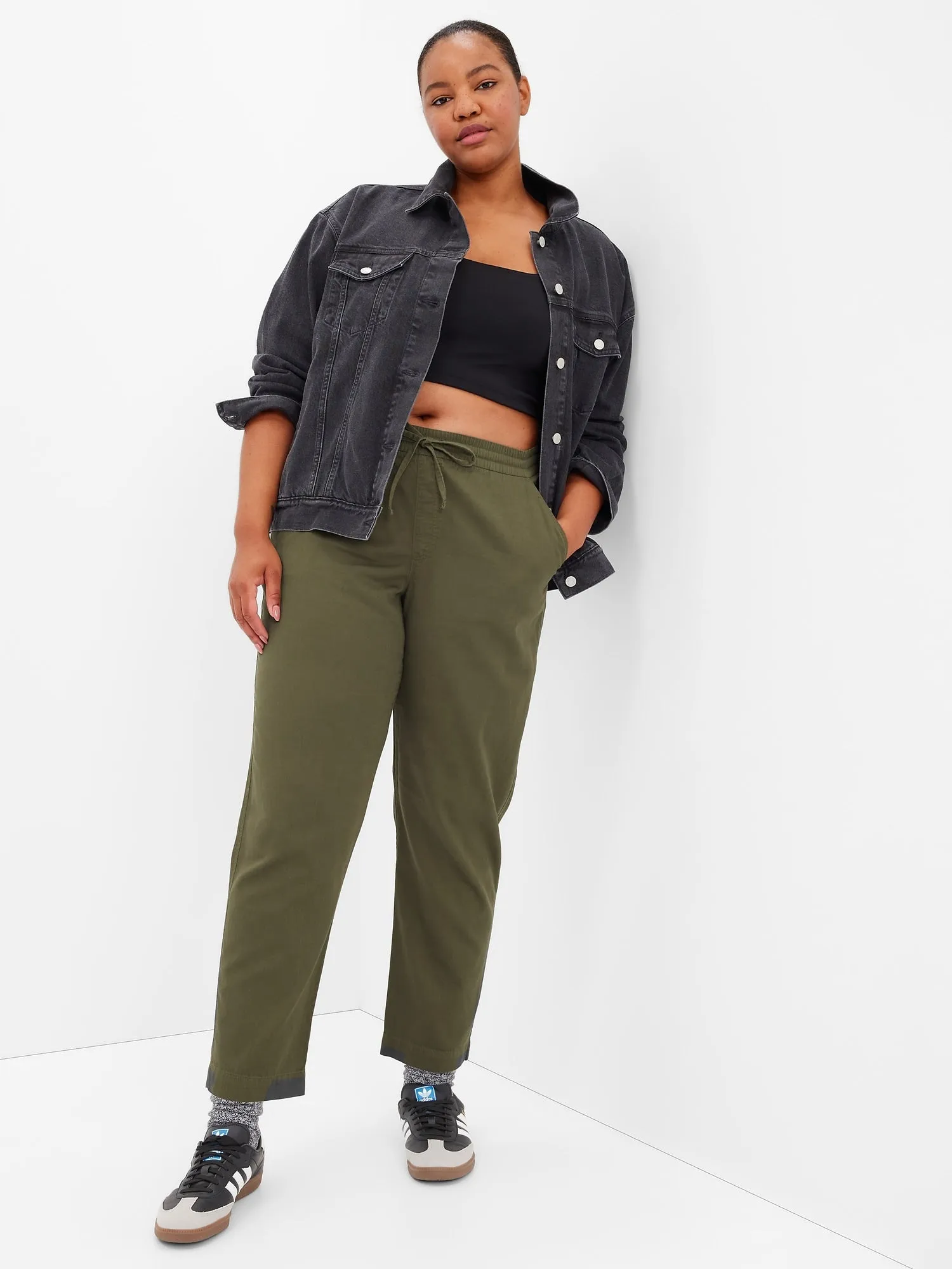 Easy Straight Pull-On Pants With Washwell