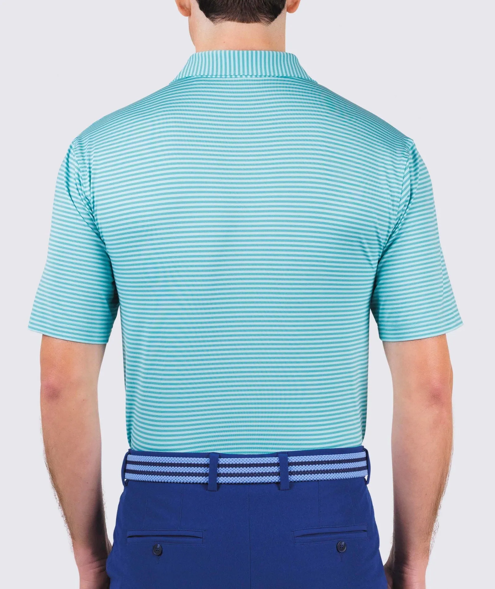 Edward Stripe Performance Polo