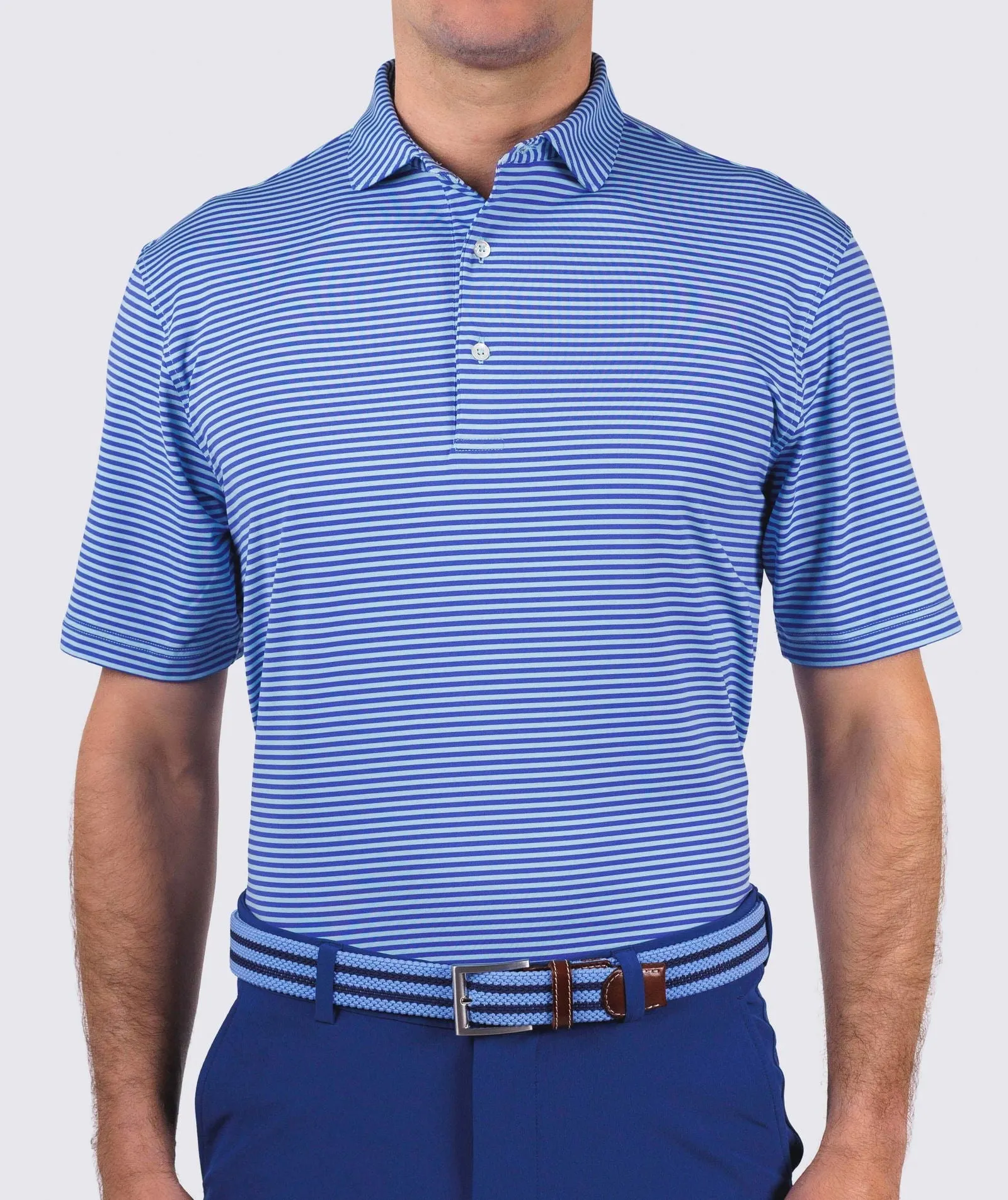 Edward Stripe Performance Polo