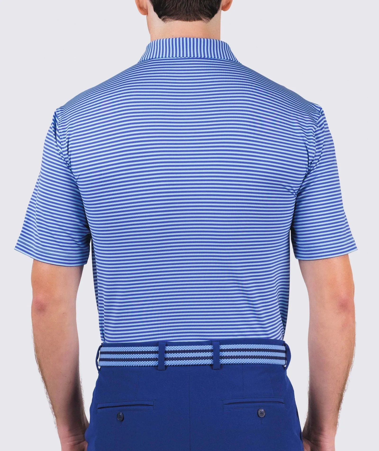 Edward Stripe Performance Polo