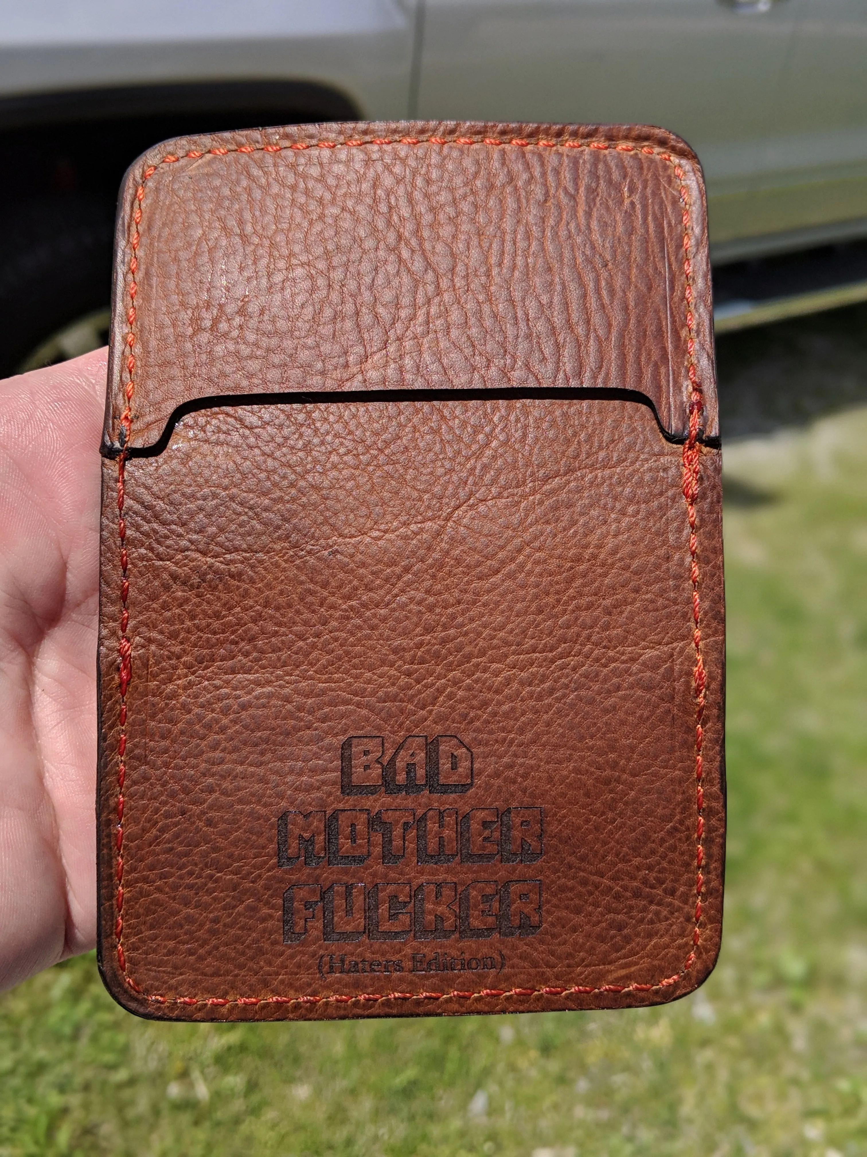 El Hefe, Bad Ass Mo Fo - Haters Wallet - Brown Leather