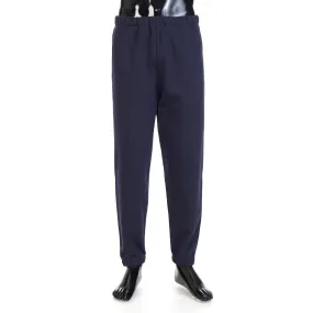 Embroidered Scritto Jogging Trousers - Ink Blue, Fleece Cotton