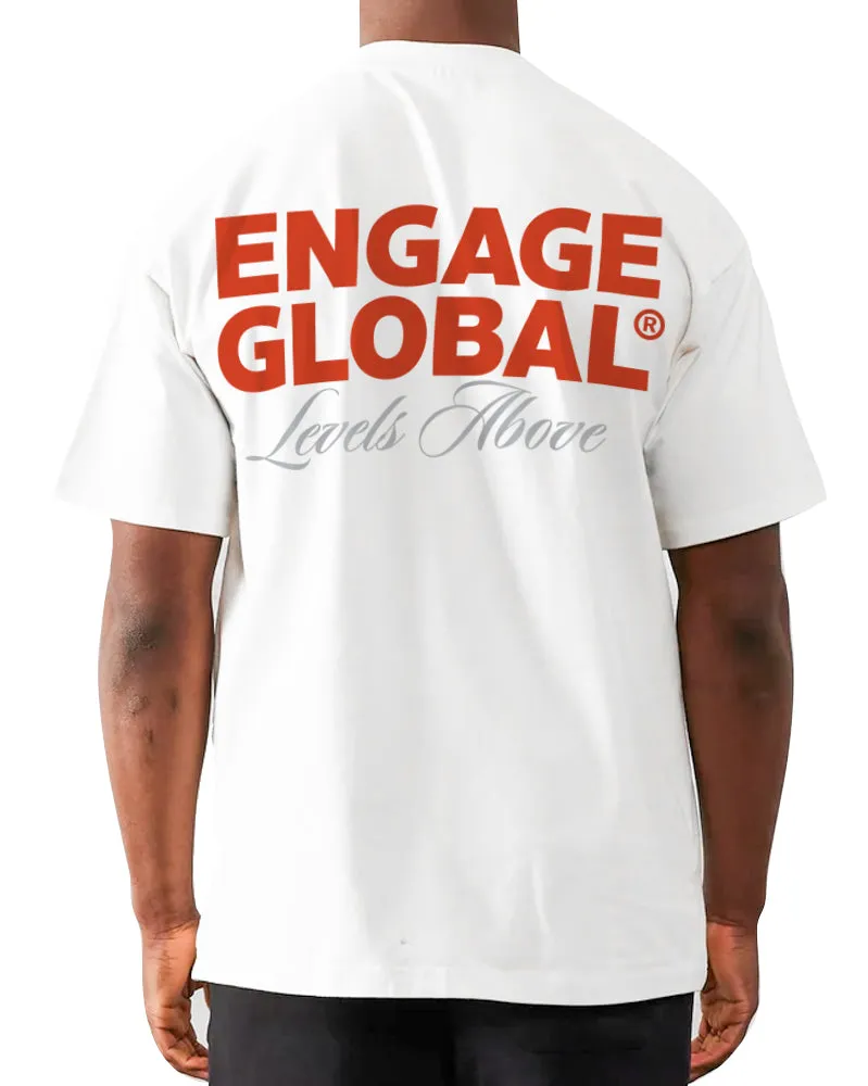 Engage 'Levels Above' Oversized T-Shirt (White)