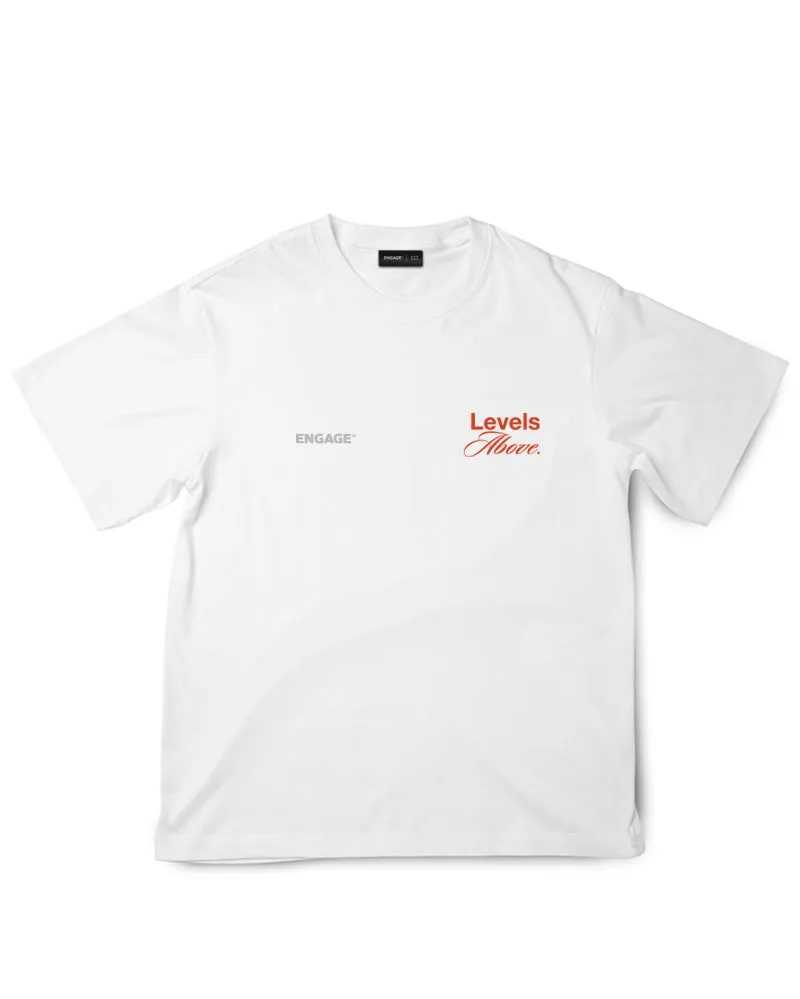 Engage 'Levels Above' Oversized T-Shirt (White)