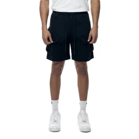 Essential Knit Twill Cargo Shorts - Black