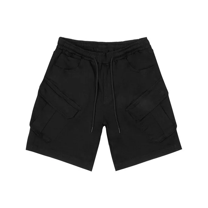 Essential Knit Twill Cargo Shorts - Black