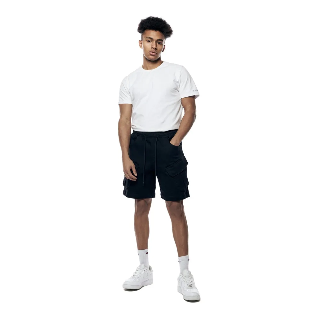 Essential Knit Twill Cargo Shorts - Black