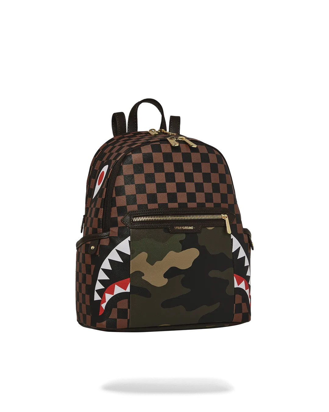 EXTERIOR GOLD ZIP POCKET SHARKS IN PARIS SAVAGE BACKPACK