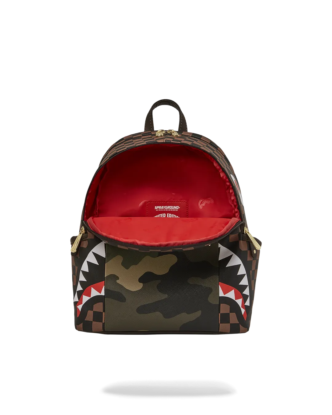 EXTERIOR GOLD ZIP POCKET SHARKS IN PARIS SAVAGE BACKPACK