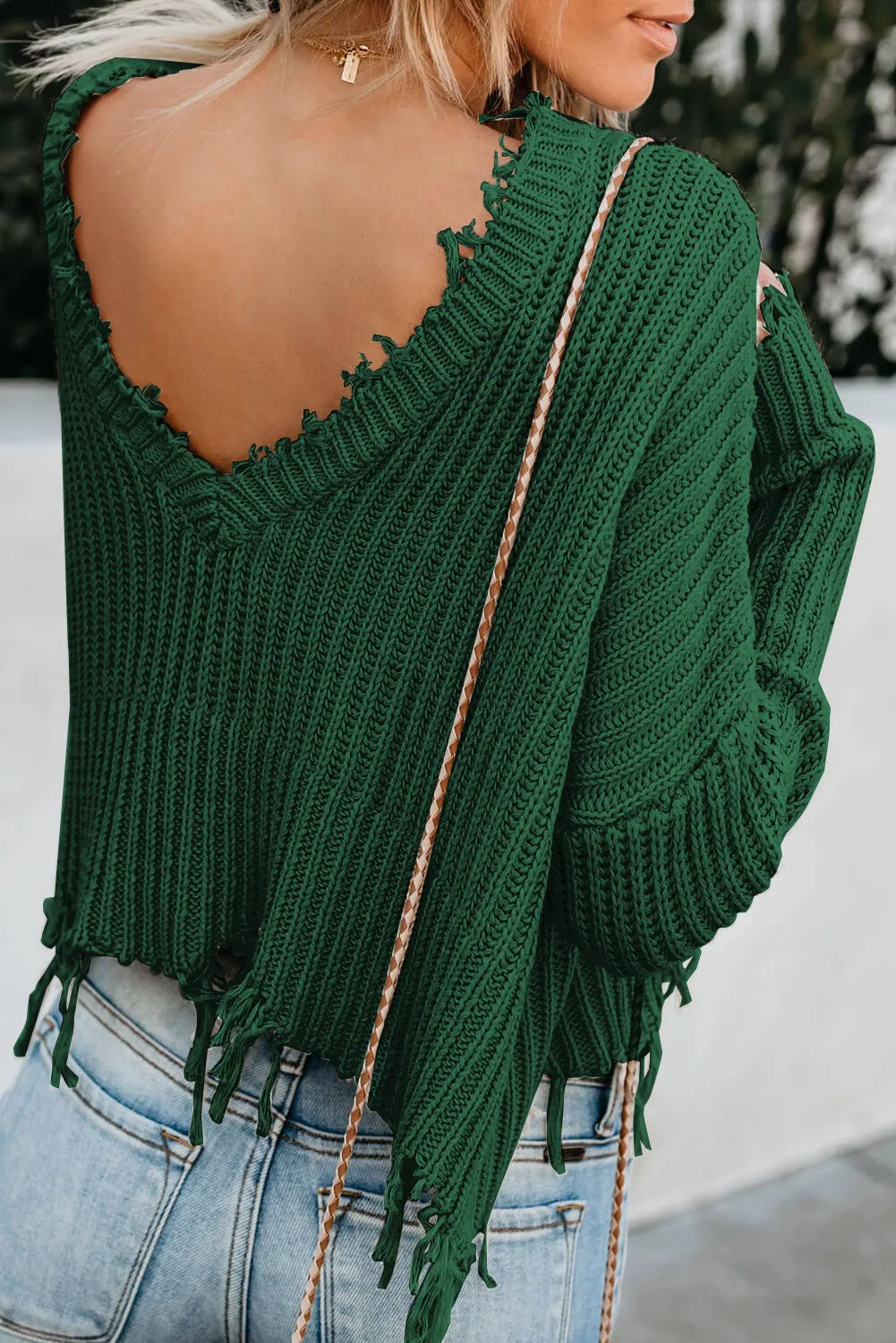 Forest green V-Neck sweater