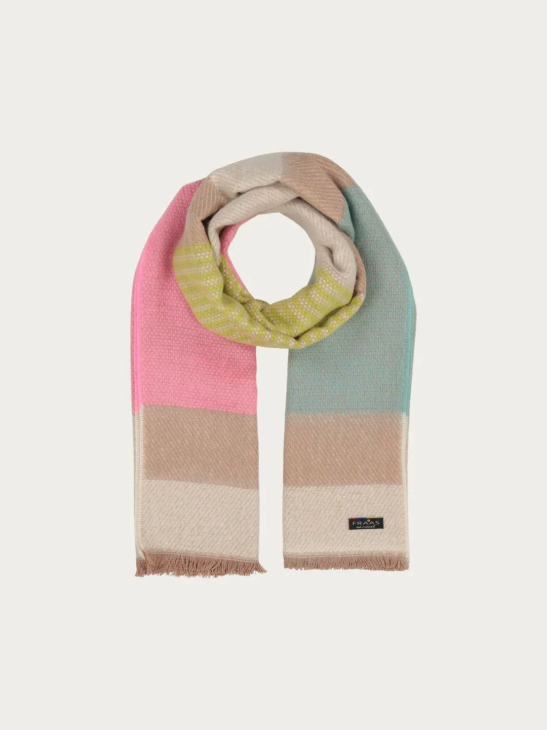 Fraas Sustainability Edition - Cashmink Scarf With Colour Block Design