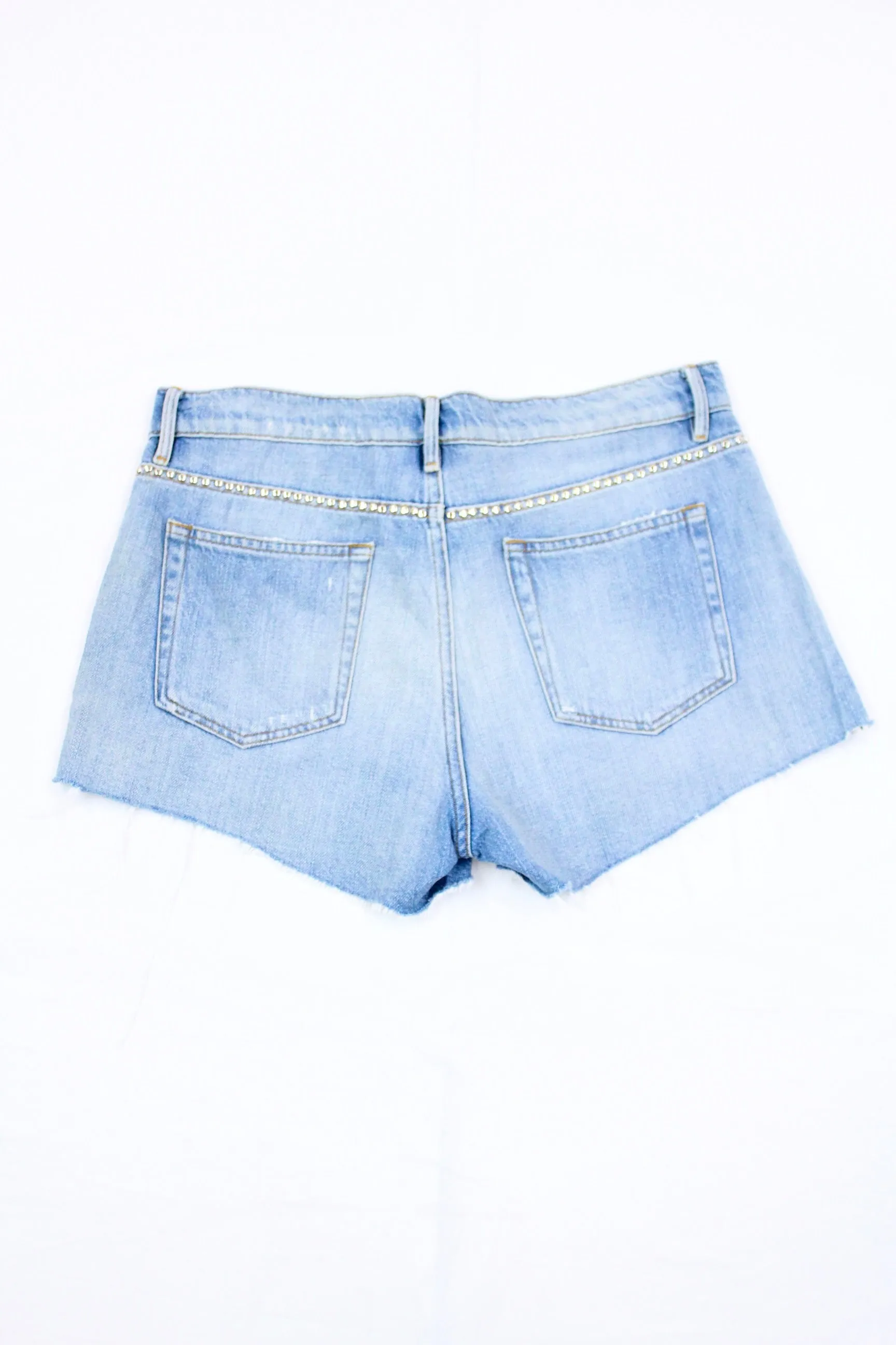 Frame Denim - Studded Denim Shorts