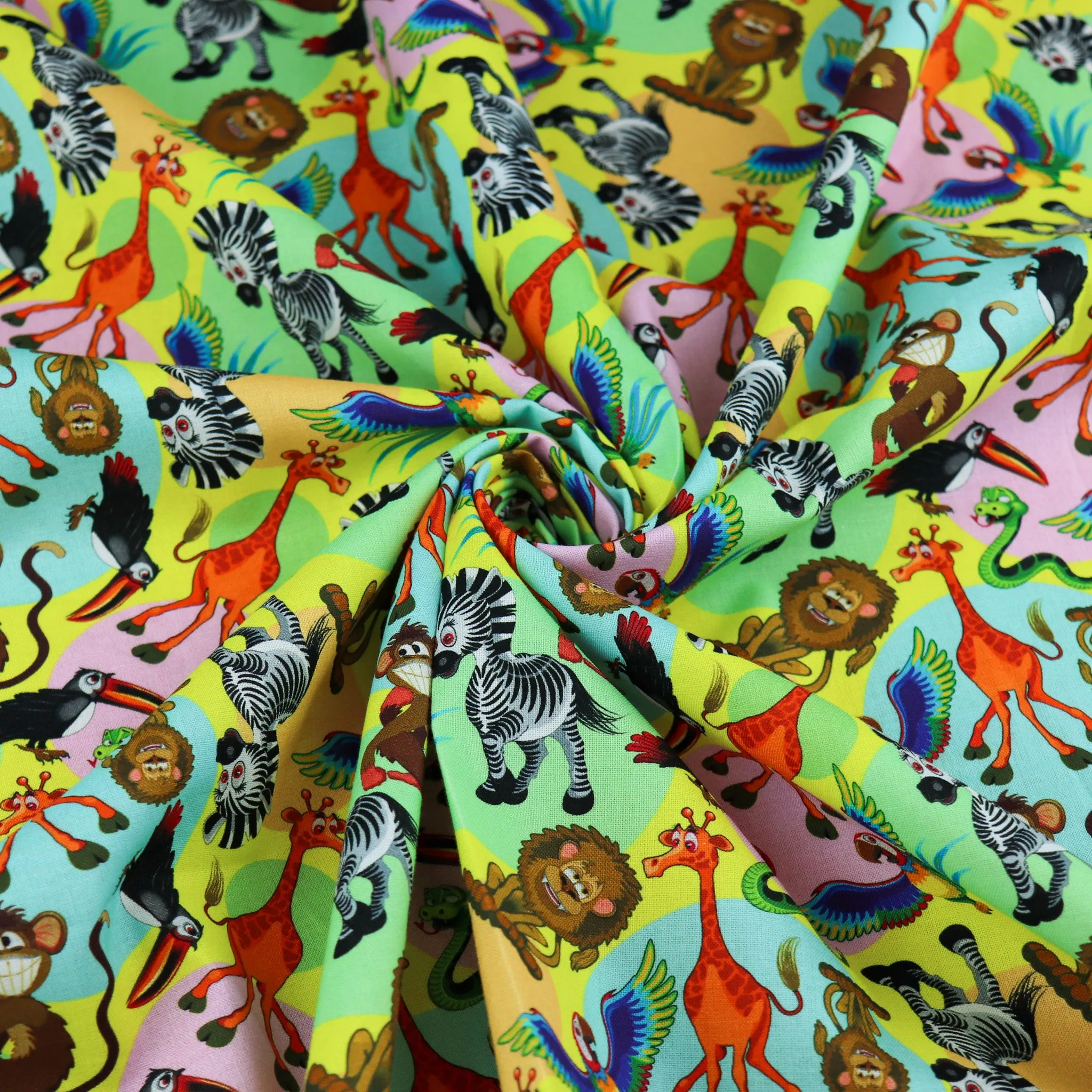 FS1109 Jungle Animals Cotton Fabric