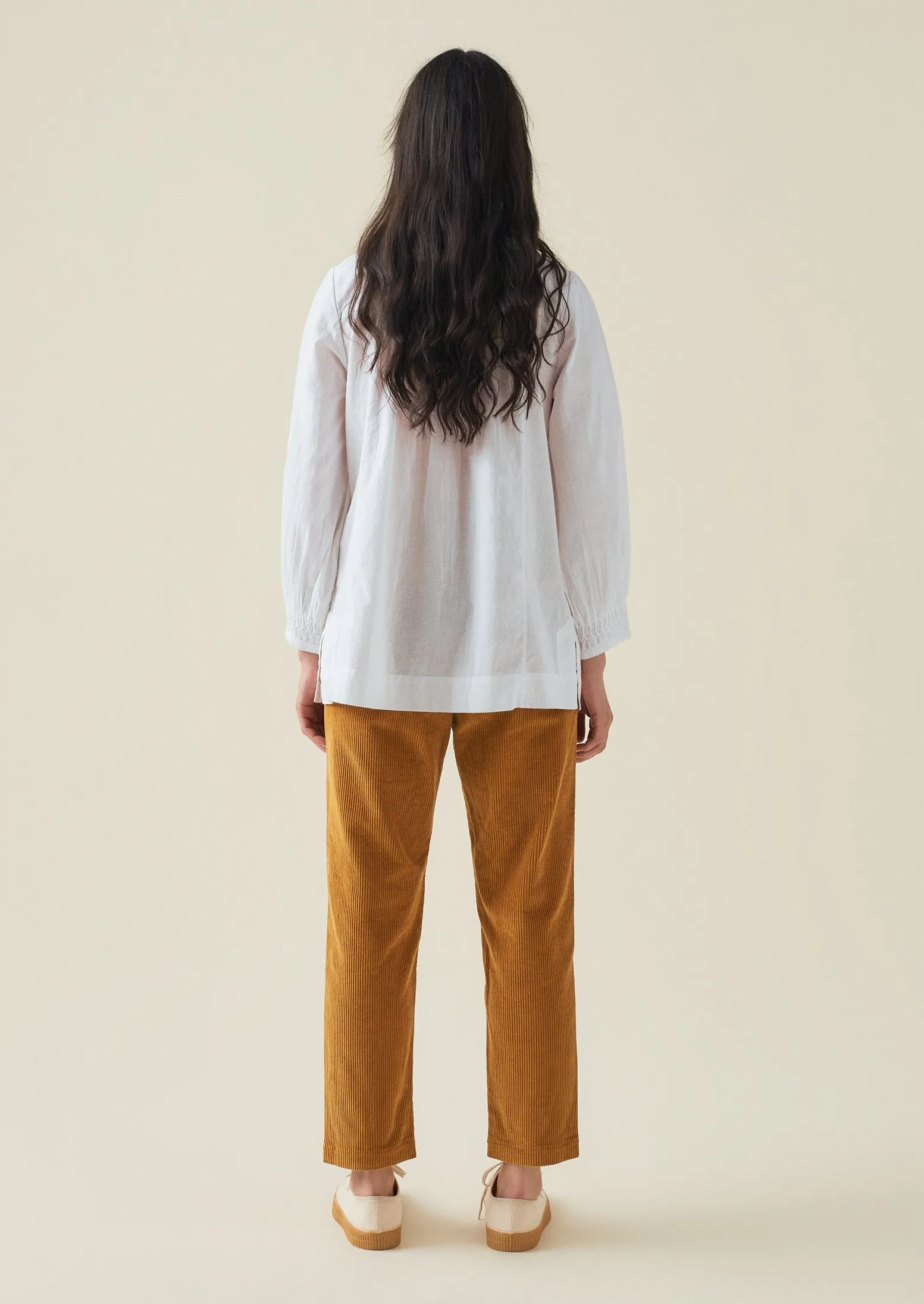 Gabi Organic Cord Pull On Trousers | Toffee