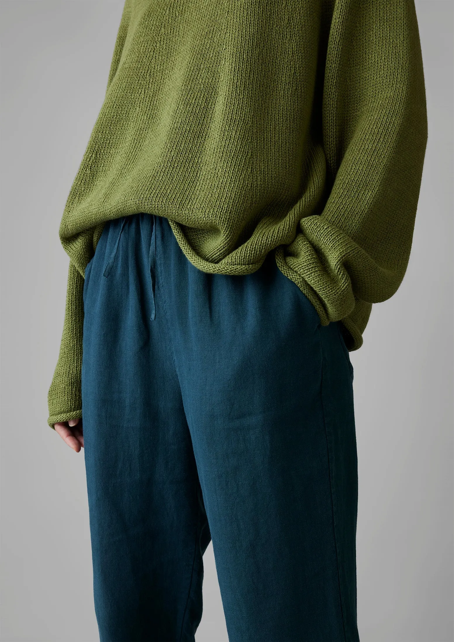 Garment Dyed Linen Pull On Pants | Puck