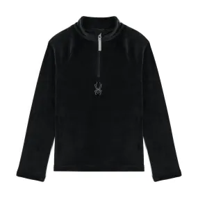 Girls Shimmer Bug Half Zip - Black