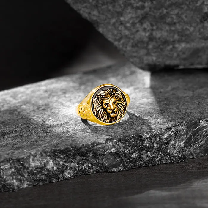 Golden Roar Of Lion Ring For Him