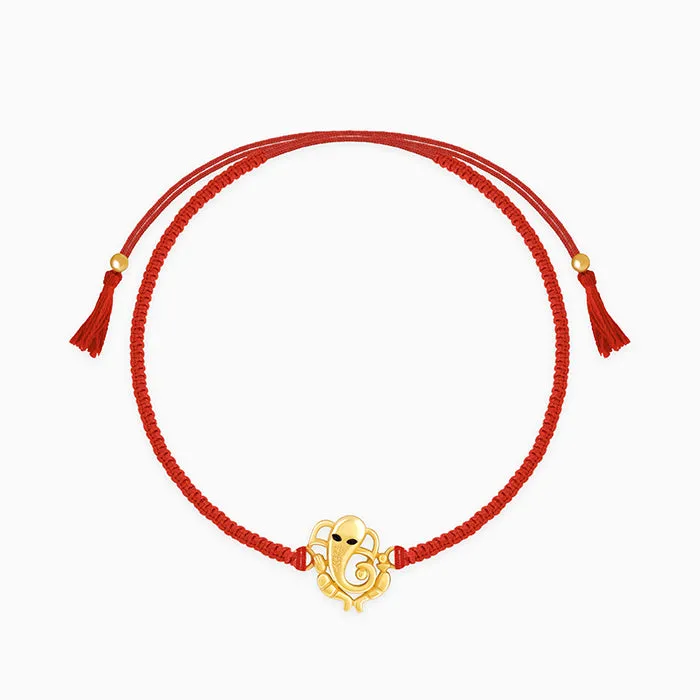 Golden Veera Ganapati Rakhi