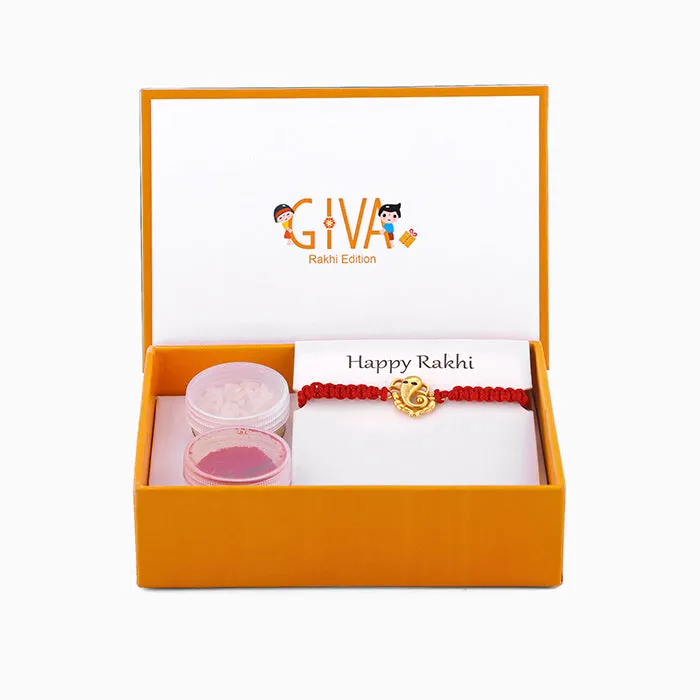 Golden Veera Ganapati Rakhi