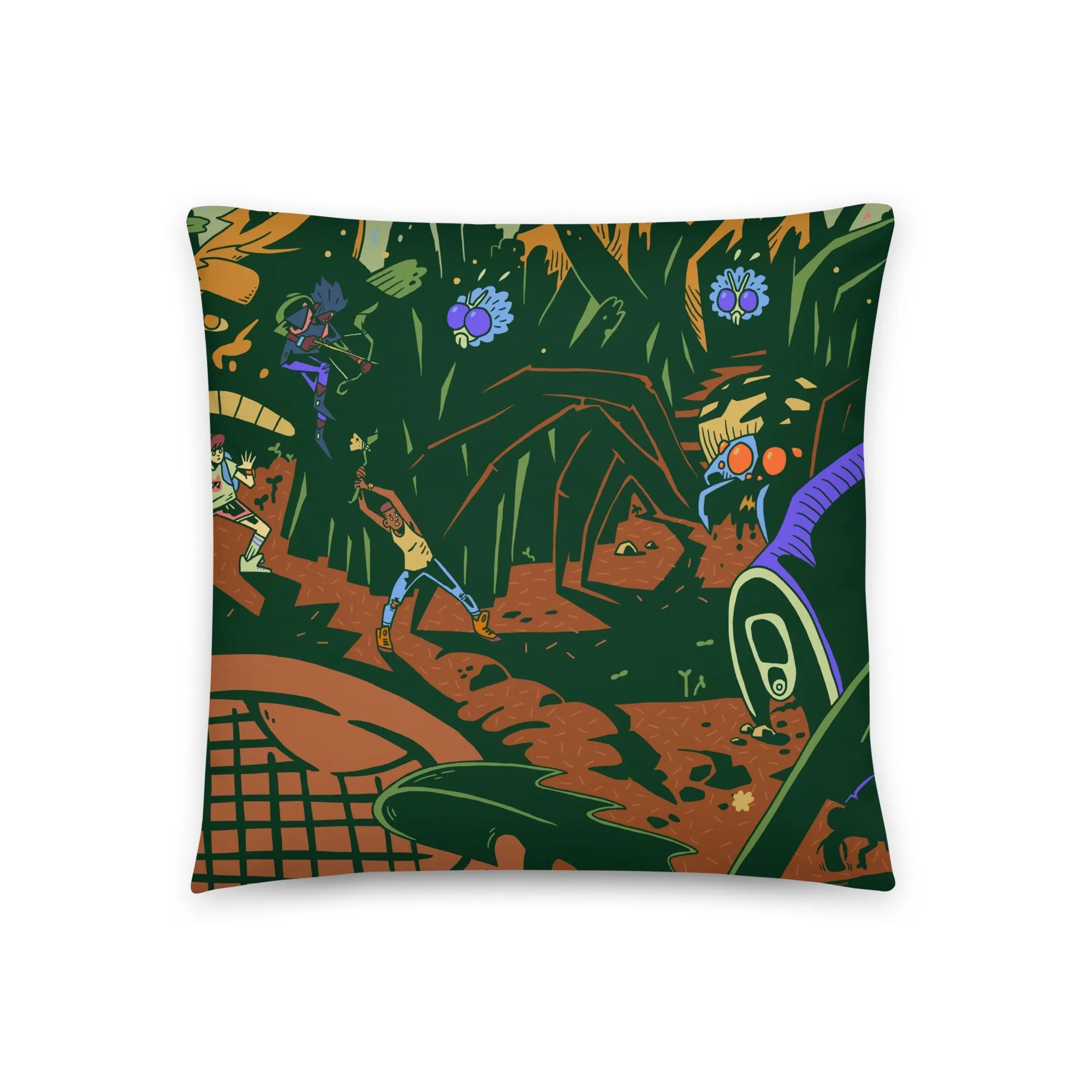 Grounded Shoe Print Throw Pillow