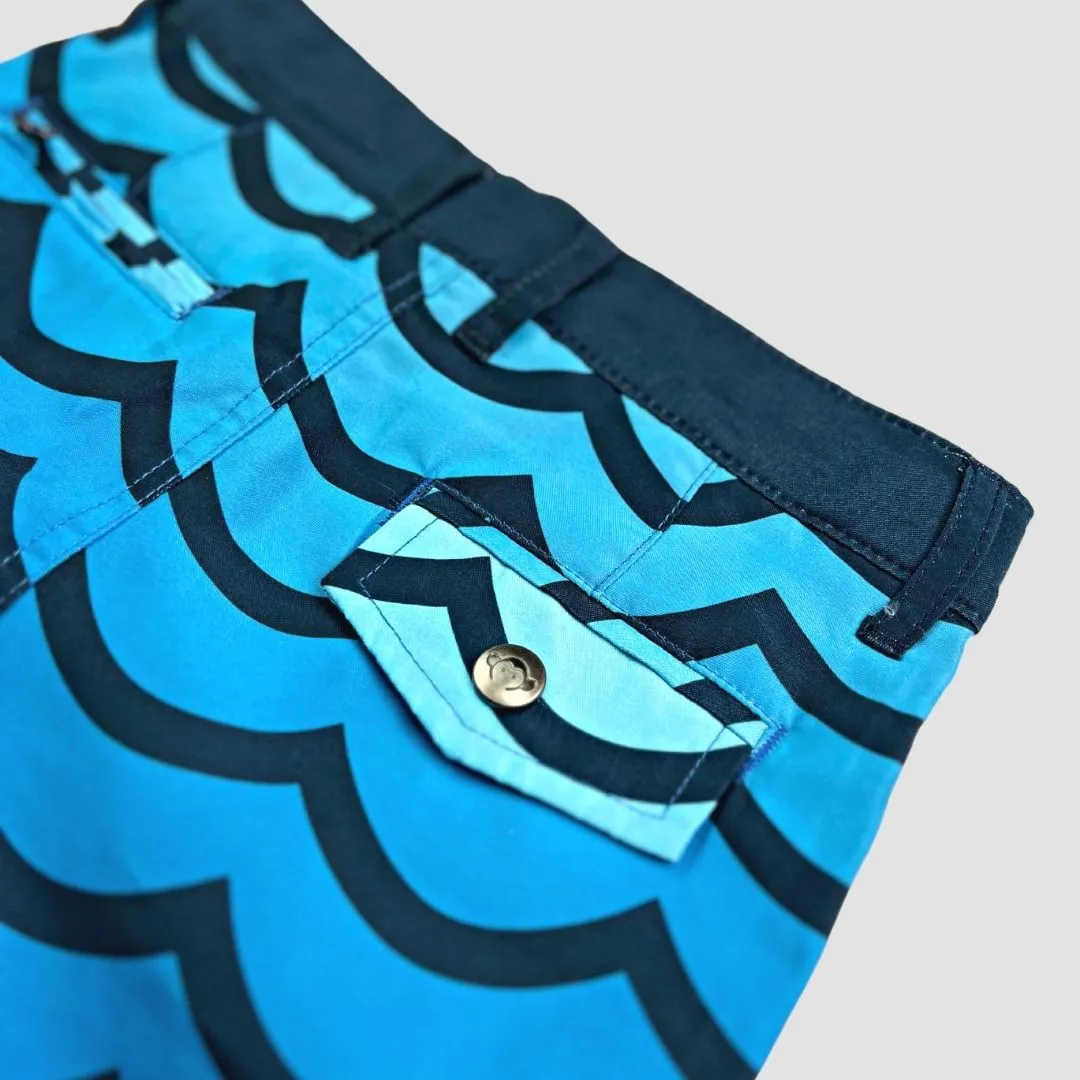 Hybrid Shorts | Wavy Blue