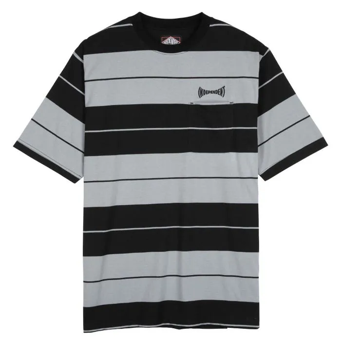 INDEPENDENT - Osage Striped T-Shirt - Grey / Black