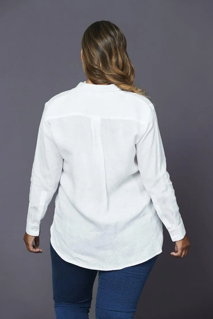 Isla Linen Shirt White