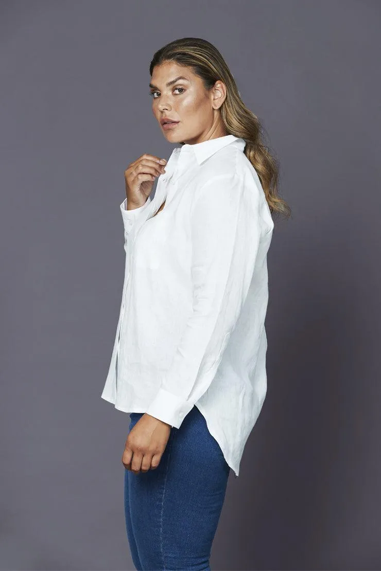 Isla Linen Shirt White