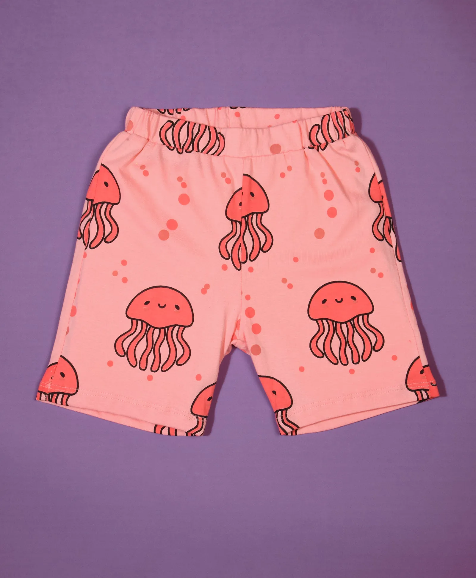 Jelly Fish Pattern Half Sleeves T-Shirt & Shorts Set