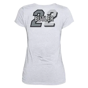 Jimmy Butler New Era Miami HEAT Mashup Name & Number Women's White Tee