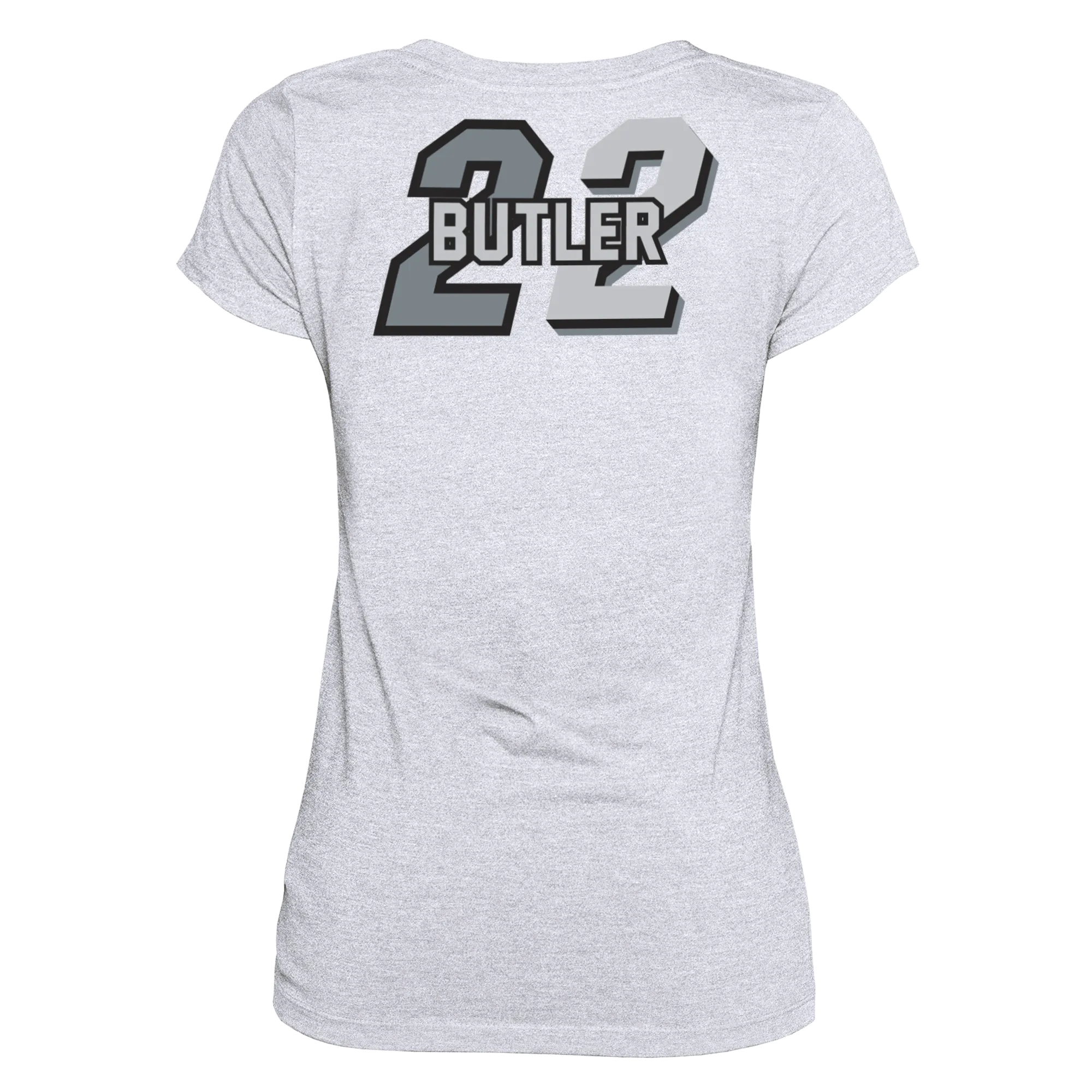 Jimmy Butler New Era Miami HEAT Mashup Name & Number Women's White Tee