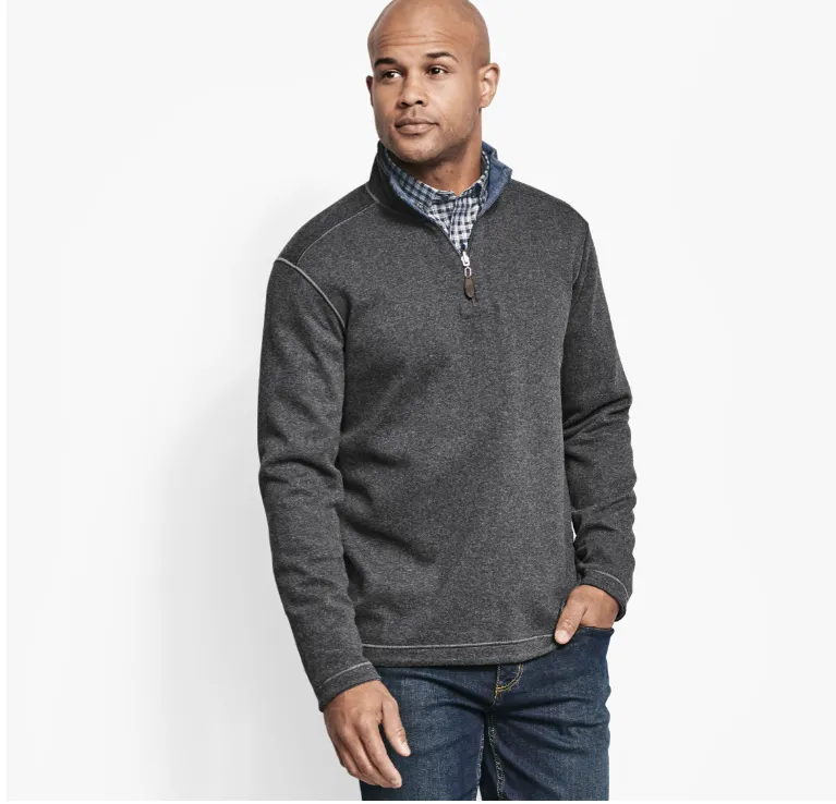 Johnston & Murphy - Reversible Solid Quarter-Zip