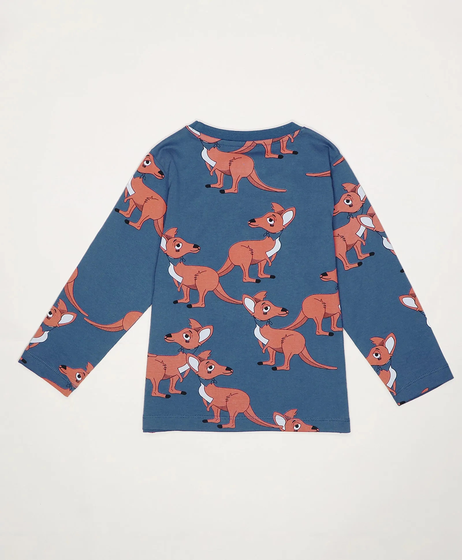 Kangaroo Pattern Full Sleeves T-Shirt & Pajama Set