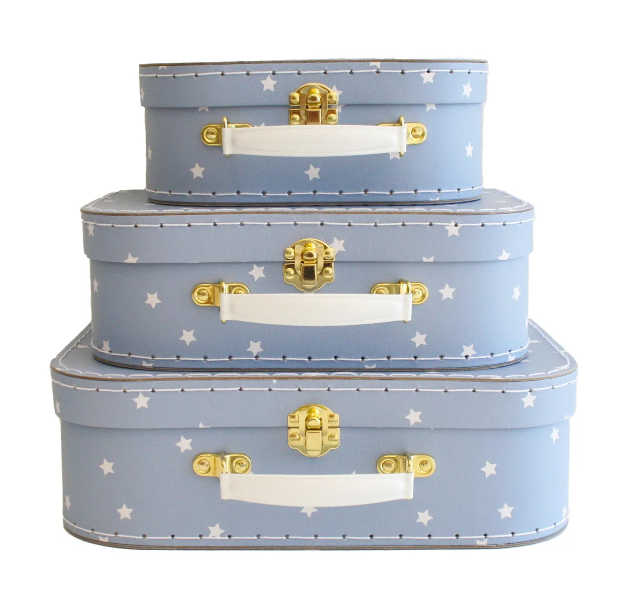 Kids Carry Case Set- Blue Stars ( SOLD AS SET OF 3 )