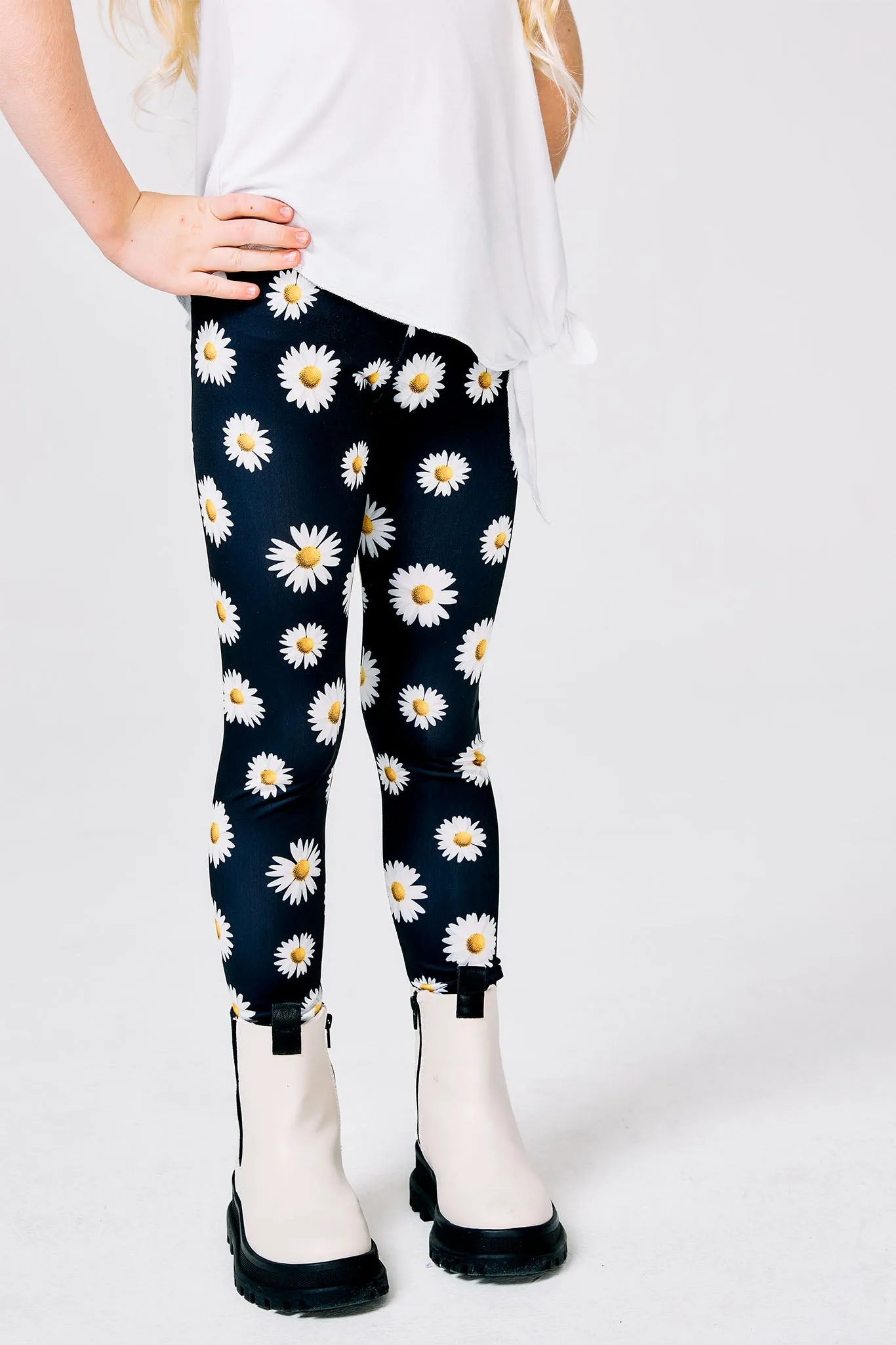 Kids Leggings in Daisies