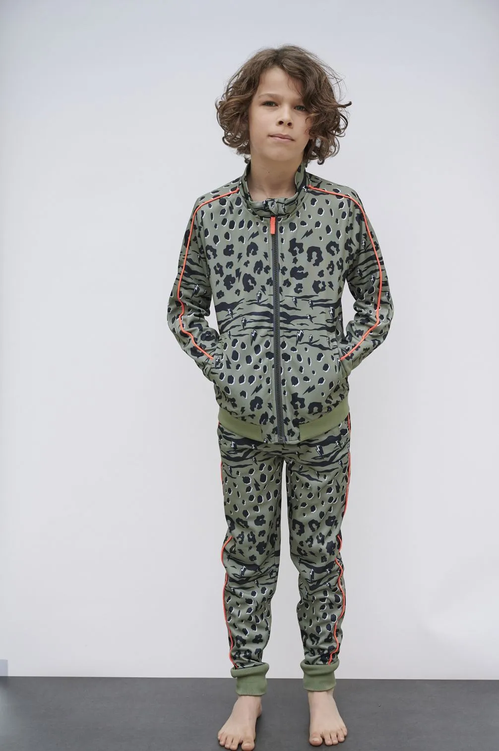 Kids Retro Tracksuit Bottoms - Khaki