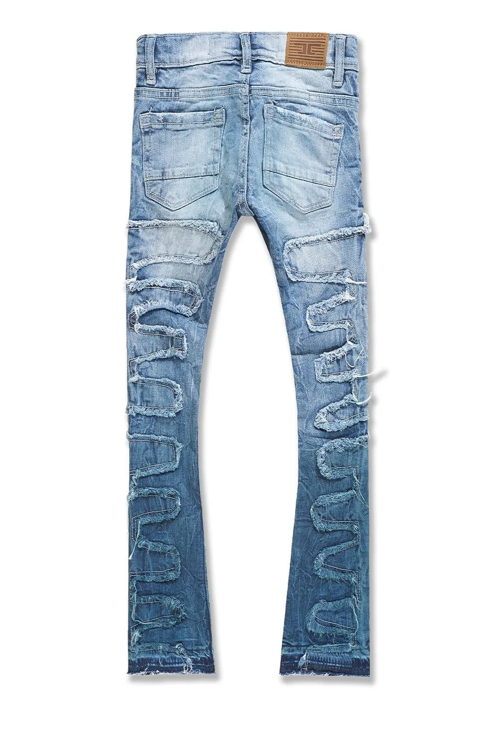 Kids Stacked Python Denim (Blue Wave)