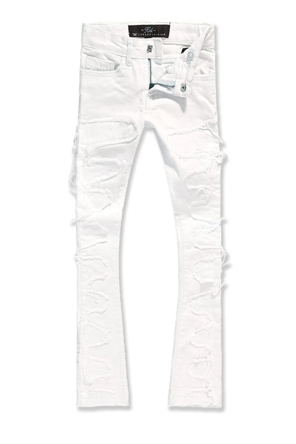 Kids Stacked Python Denim (Plaster)