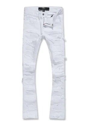 Kids Stacked Python Denim (White)