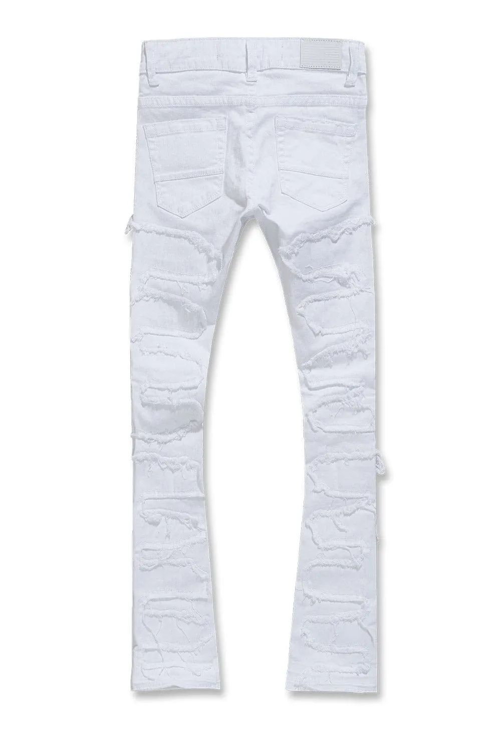 Kids Stacked Python Denim (White)