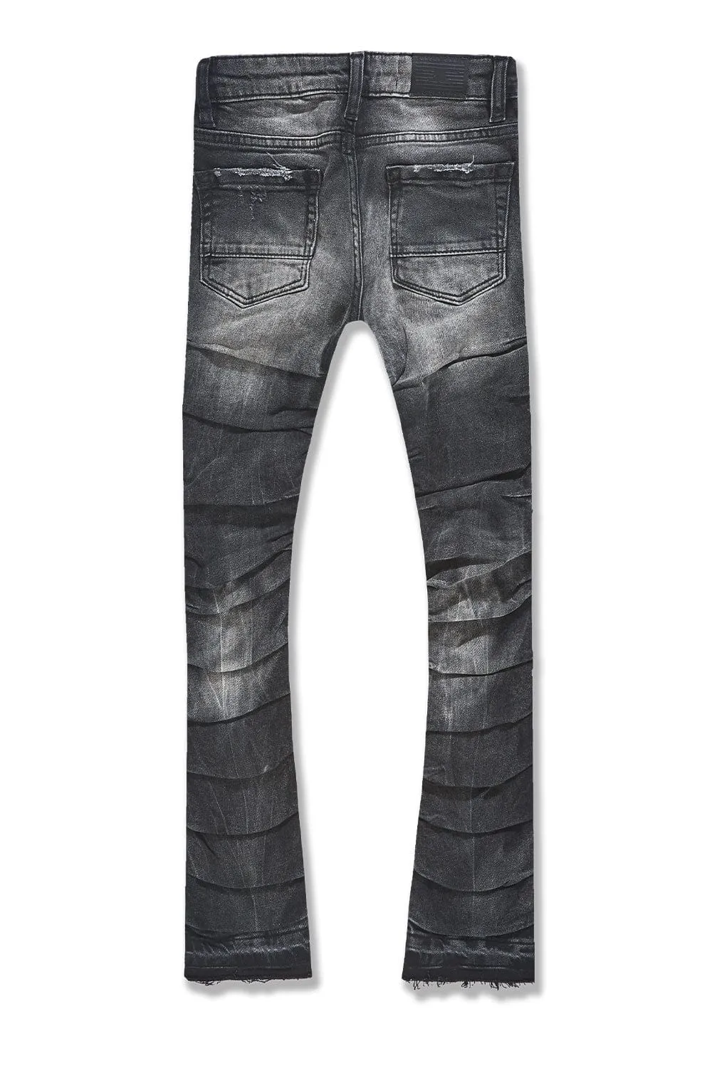 Kids Stacked Ripple Effect Denim (Black Shadow)