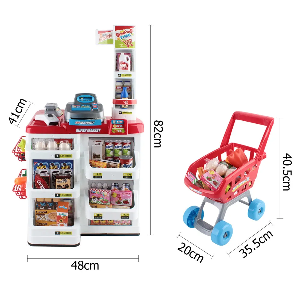 Kids Super Market Toy Set 24 Piece  - Red & White