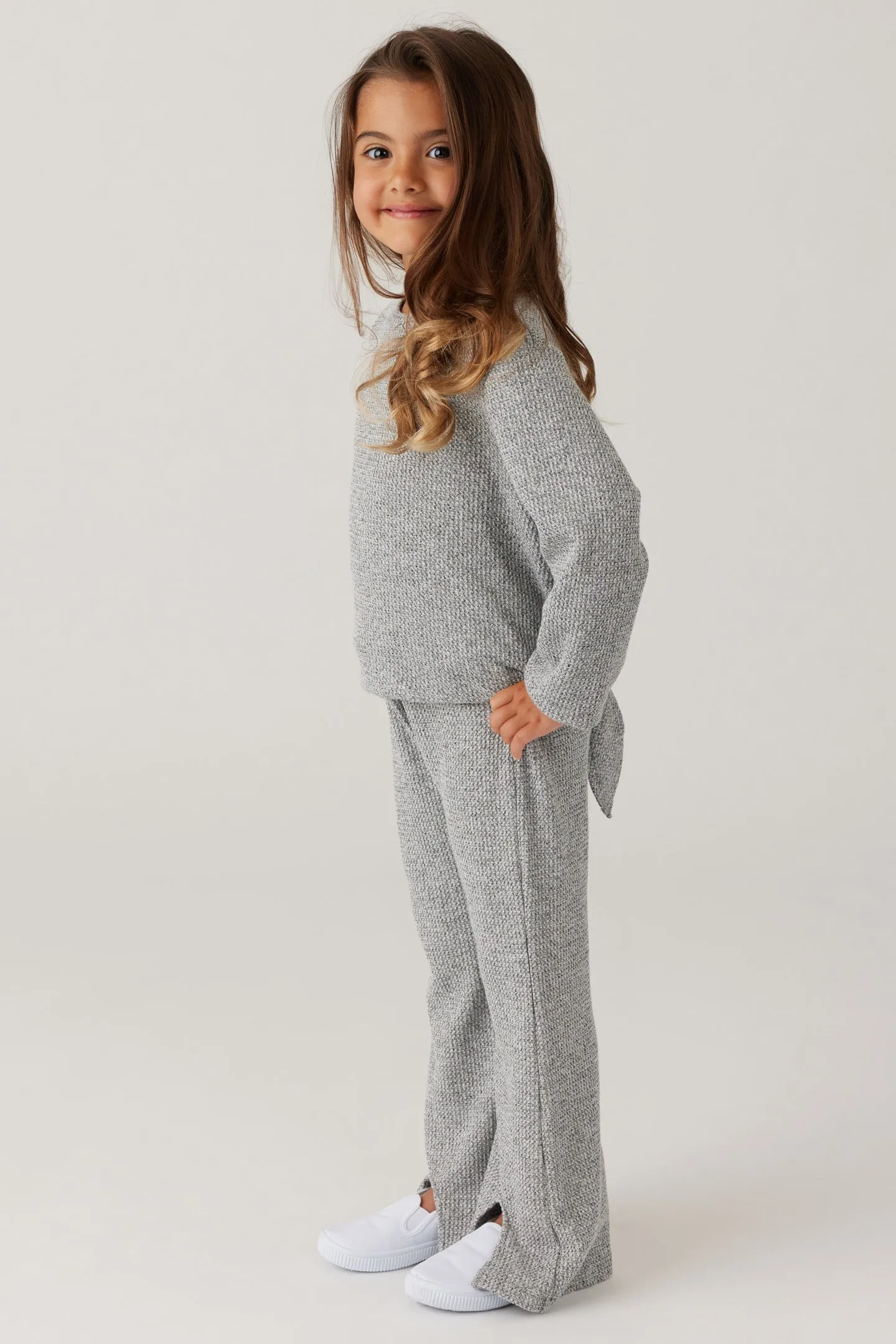 Kids Thermal Flare Legging - Heather