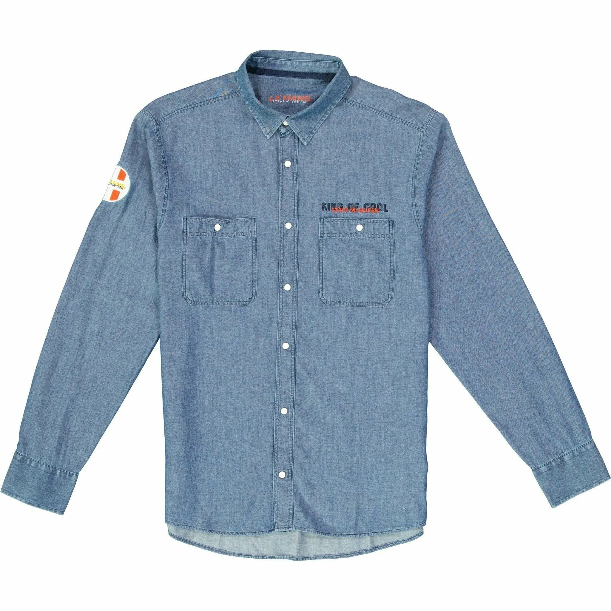 Steve McQueen King of Cool Mens Button-Up Workwear Shirt for Le Mans 24 Hours