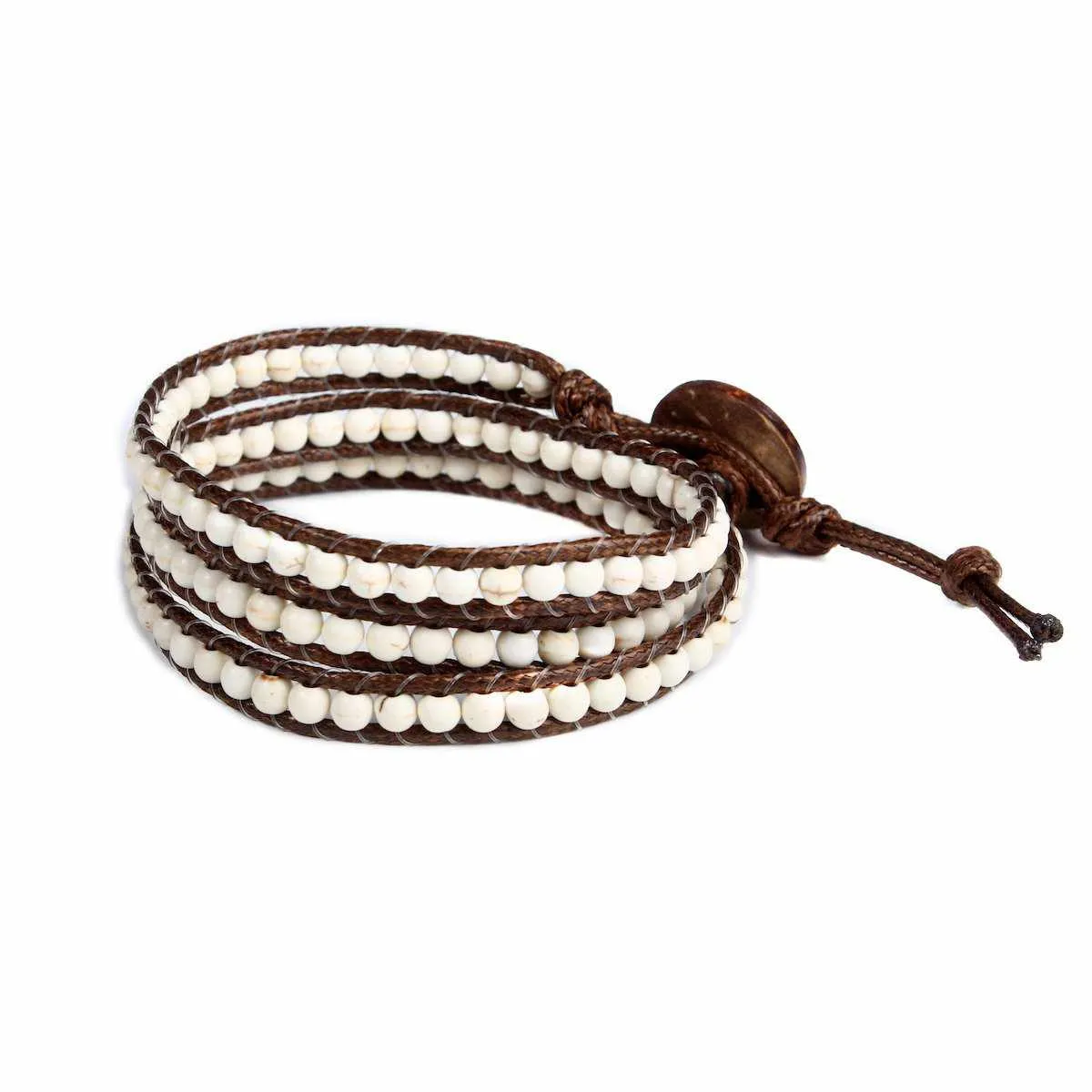 Leather 5 Wrap Bracelet