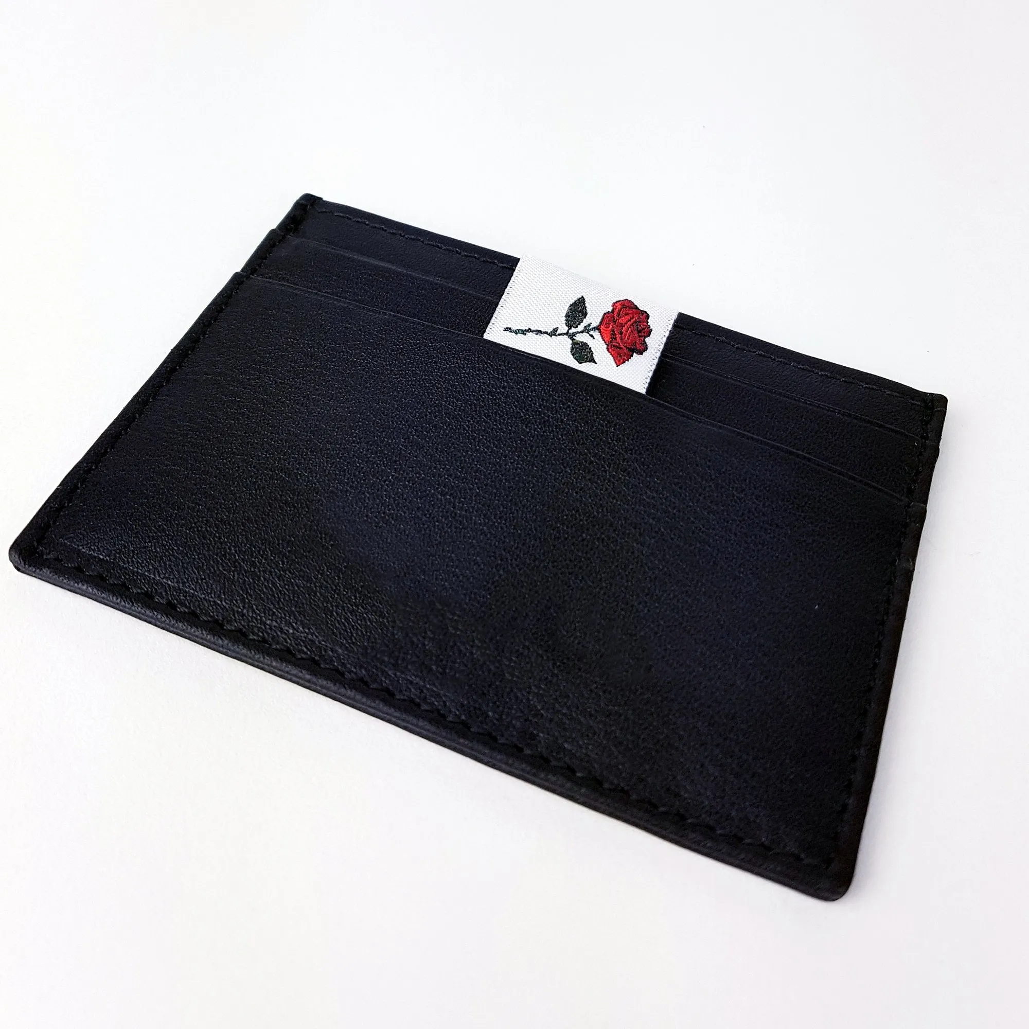 LEATHER CARD HOLDER - BLACK